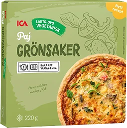 Grönsakspaj med fullkorn Fryst