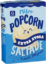 Mikropopcorn Extra Stora Saltade
