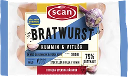 Bratwurst Kummin & vitlök