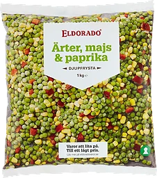 Ärter Majs Paprika Fryst