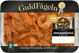 Strimlad kycklingbröstfilé paneng