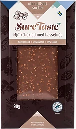 Mjölkchoklad Med Hasselnöt Utan Tillsatt Socker SureTaste