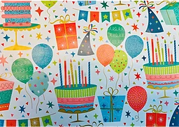 Presentpapper Tårta 0,7x3m