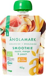 Smoothie Äpple, mango & persika 6 Mån Eko