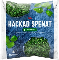 Hackad spenat Fryst