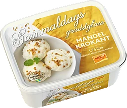 Gammeldags gräddglass mandel & krokant