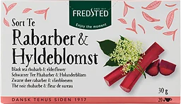 Svart te Rabarber & fläder 20-pack Eko