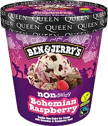 Glass Bohemian raspberry non dairy