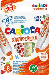 Stämpelfiberpennor 6-p