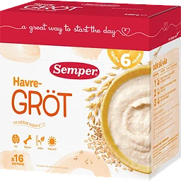 Havregröt Naturell Från 6m 480g