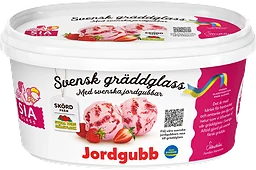 Gräddglass Jordgubb