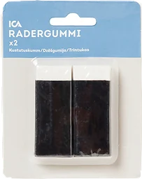 Radergummi Vit/svart 2-p Home