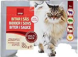 Kattmat Bitar I Sås 12-pack