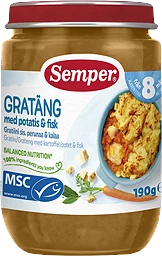 Barnmat Fiskgratäng 8 Mån