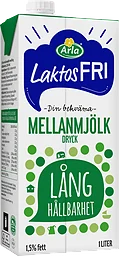 Laktosfri Mellanmjölk Lång Hållbarhet