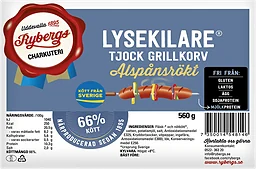 Grillkorv Tjock Lysekilare 66% Kötthalt