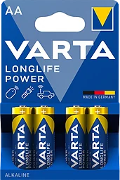 Batteri Longlife power AA 4-p