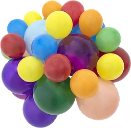 Ballong mixade färger 40-p