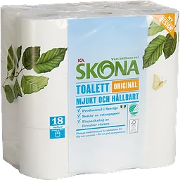 Toalettpapper 18-p Miljömärkt