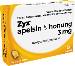 Halstablett Apelsin & Honung 3mg