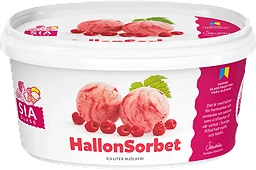 Hallonsorbet