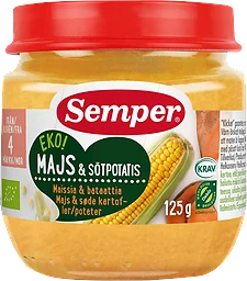 Majs och sötpotatis Från 4m KRAV