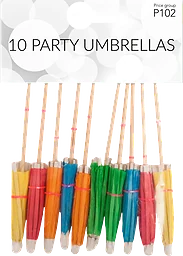 Partydekorationer Paraply 10-pack