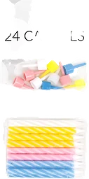 Tårtljus Mixade Färger 24-pack