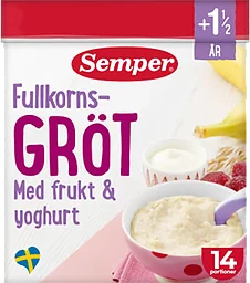 Fullkornsgröt Frukt & yoghurt Från 1,5år 14 port 470g