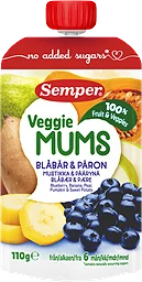 Veggie Mums Blåbär & päron 6 Mån
