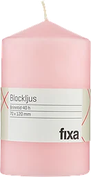 Blockljus 12cm Ljusrosa 40h