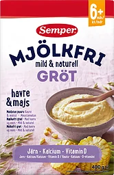 Mjölkfri Gröt Naturell 6 mån