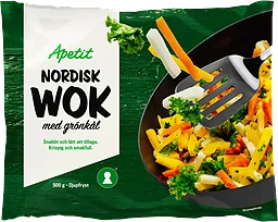Nordisk wok med grönkål