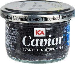Caviar svart stenbitsrom