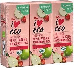 Fruktdryck Äpple päron & jordgubb 20cl 3-p