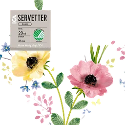 Servett 33cm Anemone 20-p