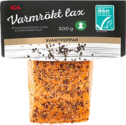 Lax i bit varmrökt svartpeppar Miljömärkt