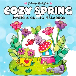 Cozy Spring. Mysig och gullig Cozy Coloring målarbok från Coloring Book Cafe