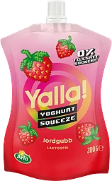 Yalla Yoghurt Squeeze Jordgubb 3%