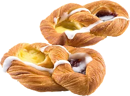 Wieneråtta med vaniljkräm och blåbärssylt
