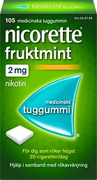 Fruktmint 2mg Nikotintuggummi