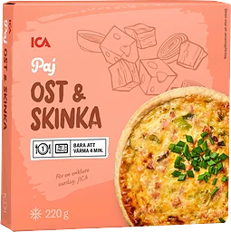 Ost & skinkpaj Fryst