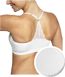 Seamless Top Med Spets Vit L/XL 1-pack
