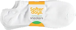 Herrsneaker Enfärgade Vit Vit 40/45 5-pack