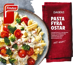 Pasta fyra ostar & skinka