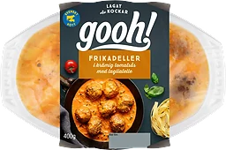 Frikadeller i krämig tomatsås