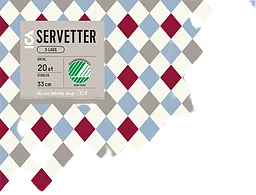 Servett 33cm Harlequin 20-p