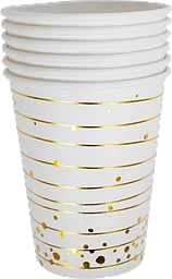 Mugg Vit/Guldfolie 6-pack