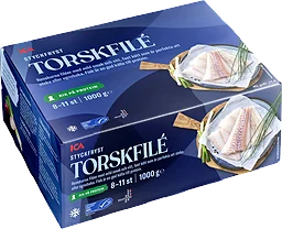 Torskfiléer Fryst
