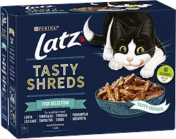 Fish Selection Tasty Shreds Kattmat Sås 12-pack